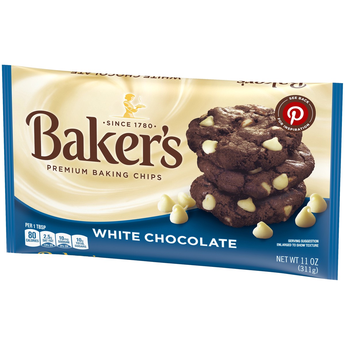 slide 8 of 11, Baker's White Chocolate Chips, 11 oz Bag, 11 oz