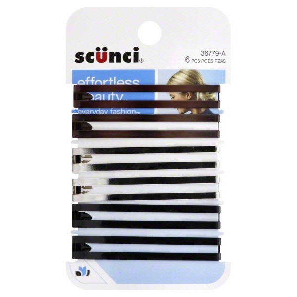 slide 1 of 1, scünci Effortless Beauty Hair Clips, 6 ct