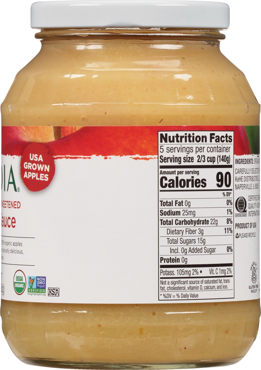 slide 8 of 13, Cadia Organic Unsweetened Apple Sauce 24 oz, 24 oz