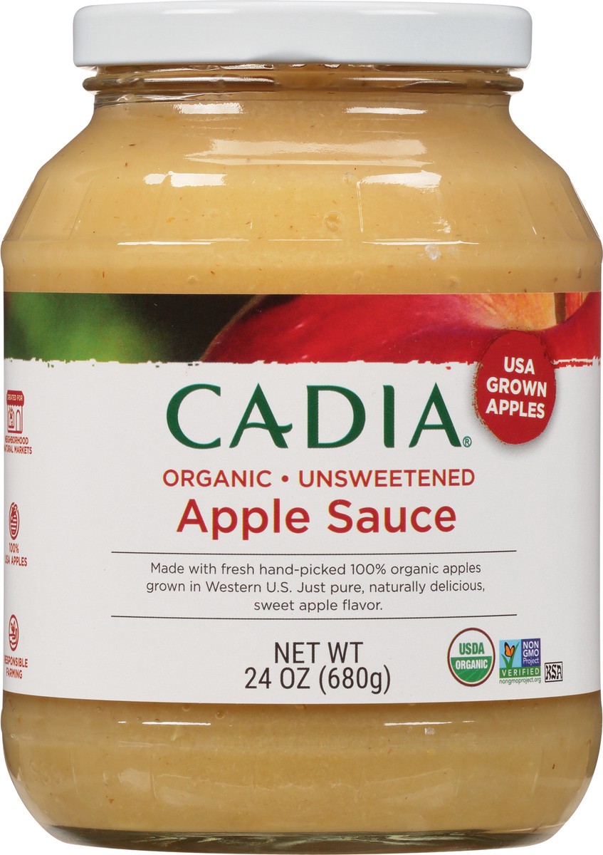 slide 3 of 13, Cadia Organic Unsweetened Apple Sauce 24 oz, 24 oz