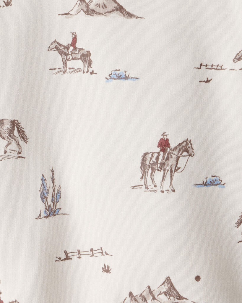 slide 2 of 3, Littleplanet Toddler French Terry Sweatshirt Made with Organic Cotton in Western Rodeo Print Western Rodeo 2T, 1 ct