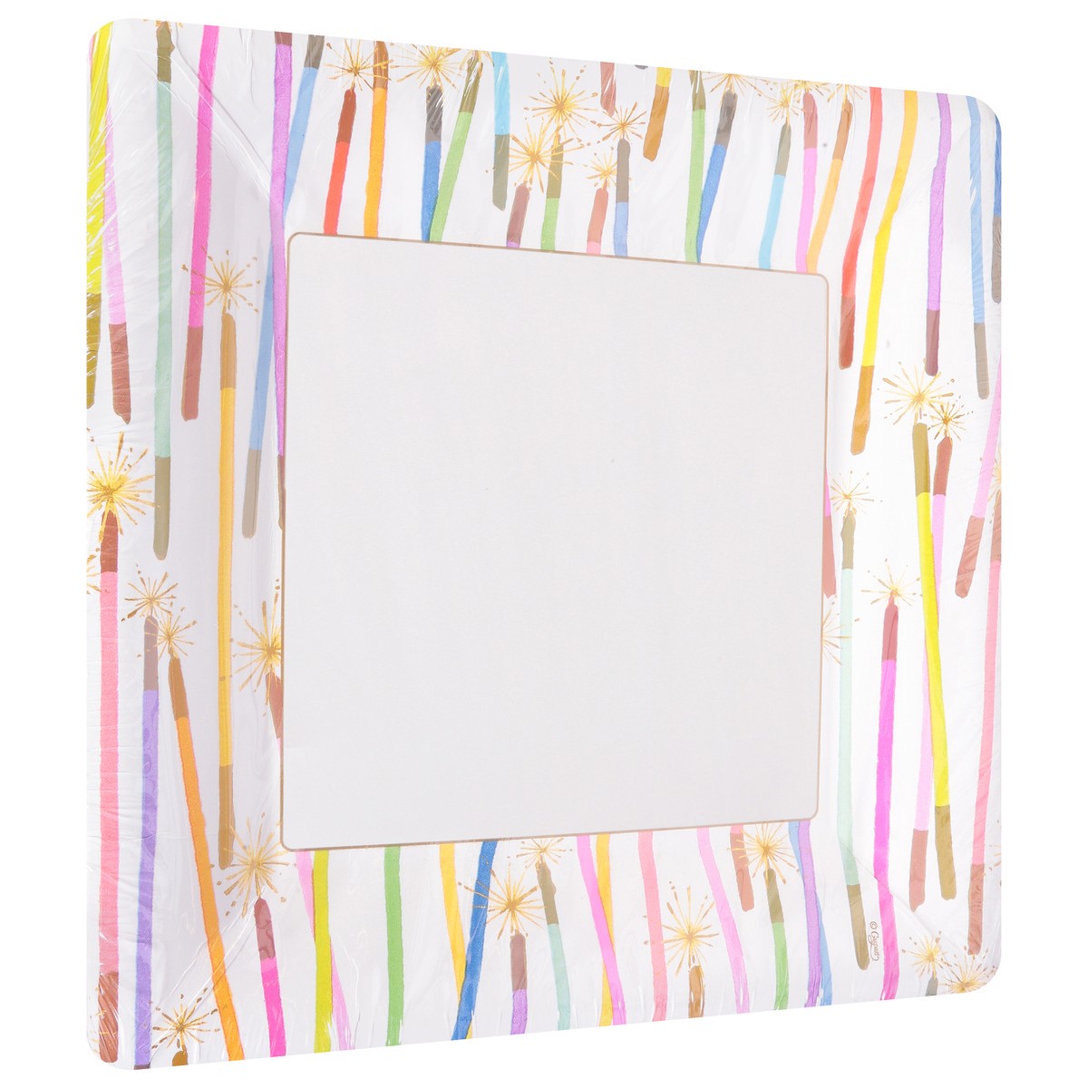 slide 7 of 12, Caspari 10 Inch Candles Dinner Plates 8 ea, 8 ct