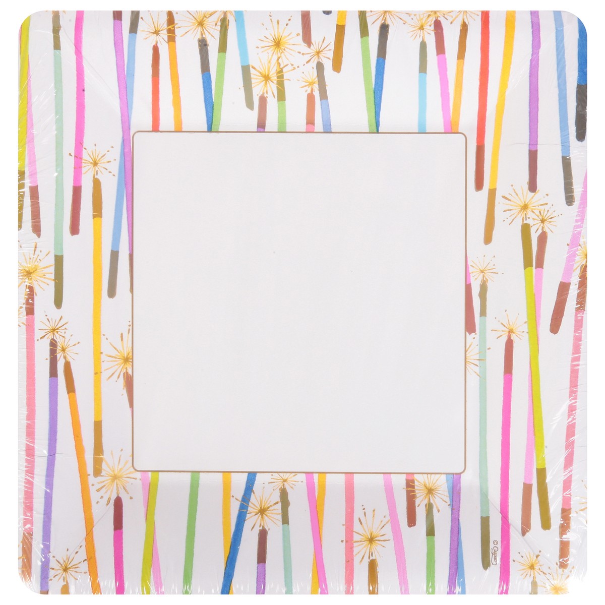 slide 3 of 12, Caspari 10 Inch Candles Dinner Plates 8 ea, 8 ct