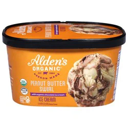 Alden's Organic Peanut Butter Swirl Ice Cream 1.5 qt