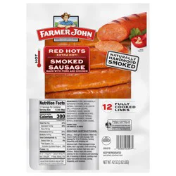 Farmer John Red Hots Smoked Sausage 42 oz