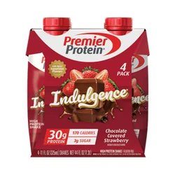 Premier Protein Indulgence Chocolate Covered Strawberry High Protein Shake 4 - 11 fl oz Packs