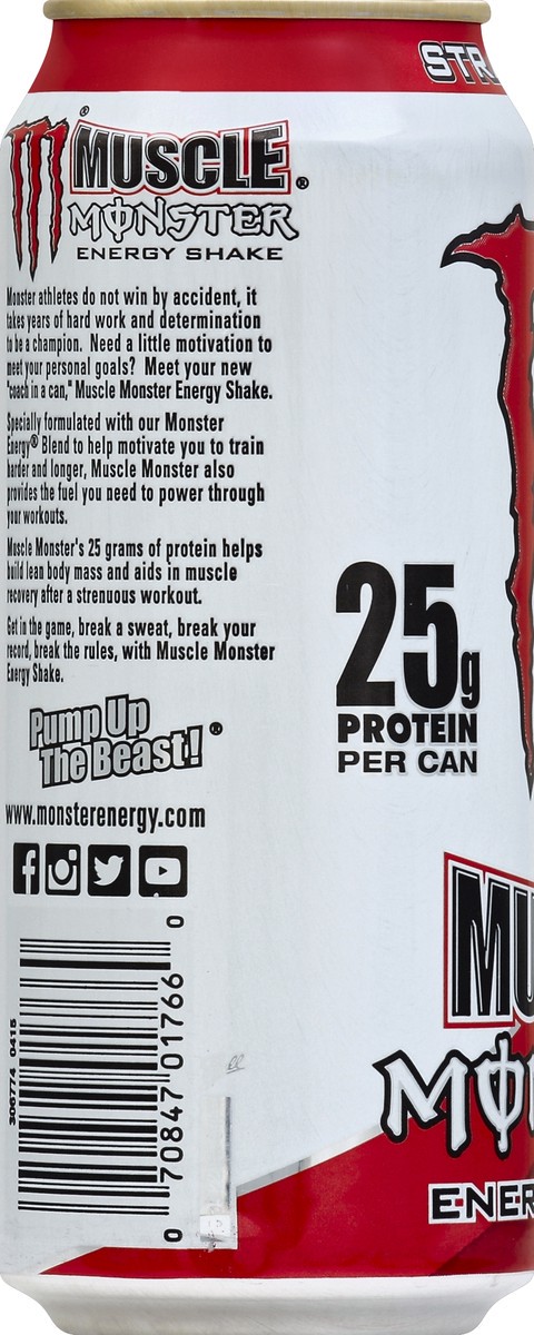 slide 3 of 4, Monster Energy Strawberry Muscle Energy Shake - 15 oz, 15 oz