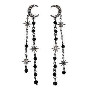 slide 1 of 1, Iam Black Earring, 1 ct