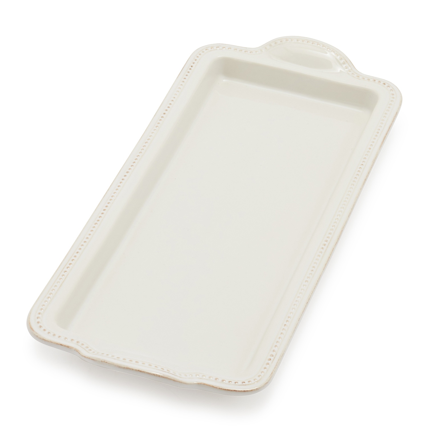 slide 1 of 1, Sur La Table Pearl Stoneware Rectangular Tray, 1 ct