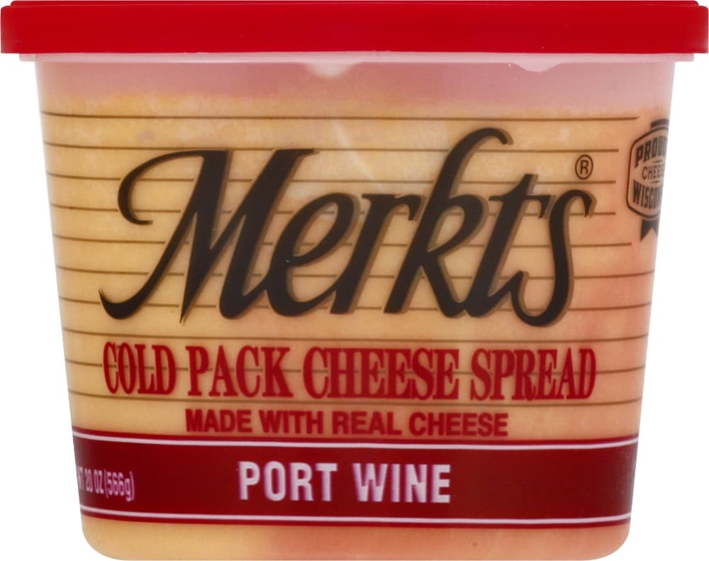 slide 1 of 1, Merkts Port Wine Cold Pack Cheese Spread, 20 oz