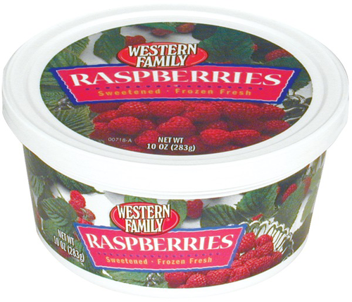 slide 1 of 1, Western Family Raspberries, 10 oz