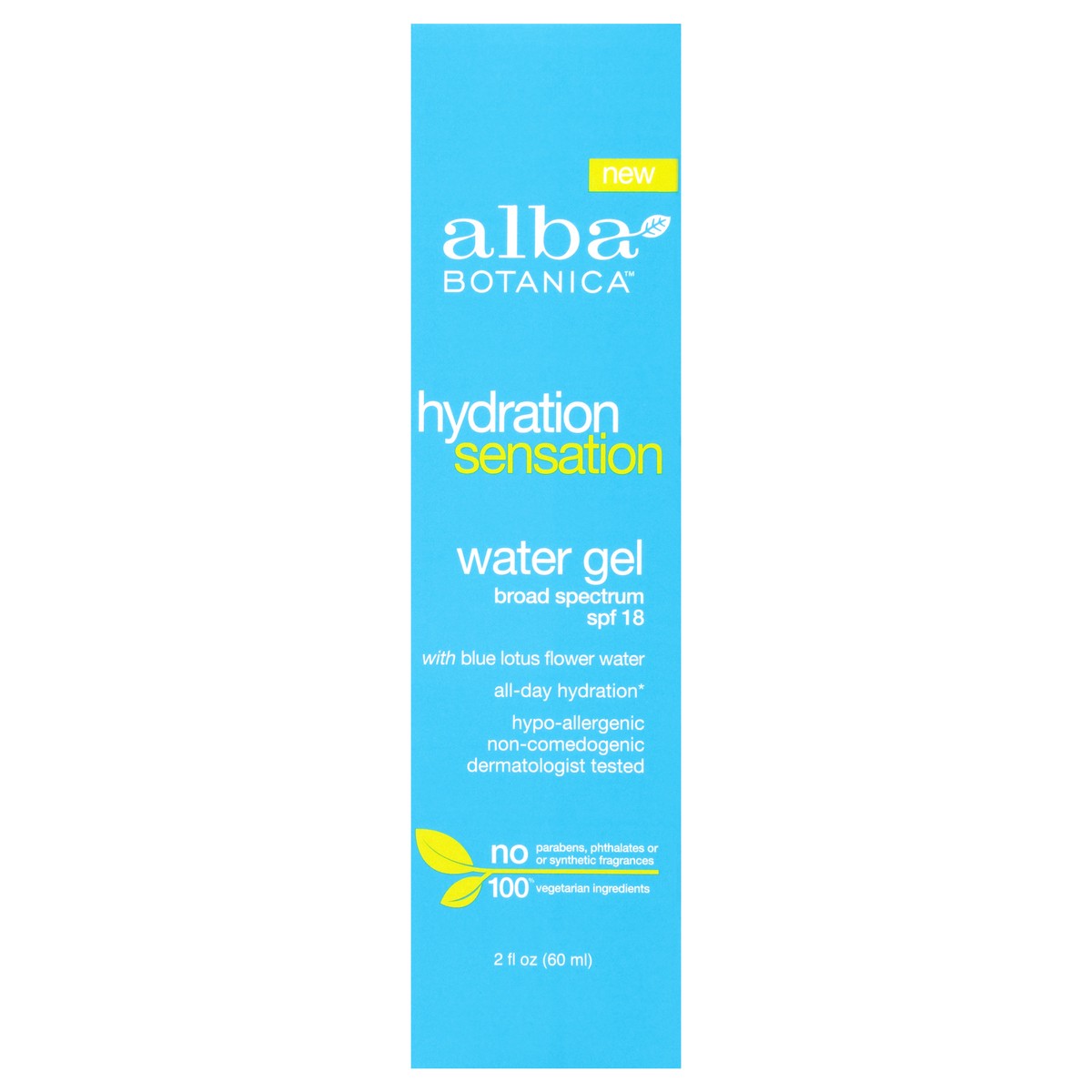 slide 5 of 11, Alba Botanica Hydration Sensation Broad Spectrum SPF 18 Water Gel 2 fl. oz. Box, 2 fl oz