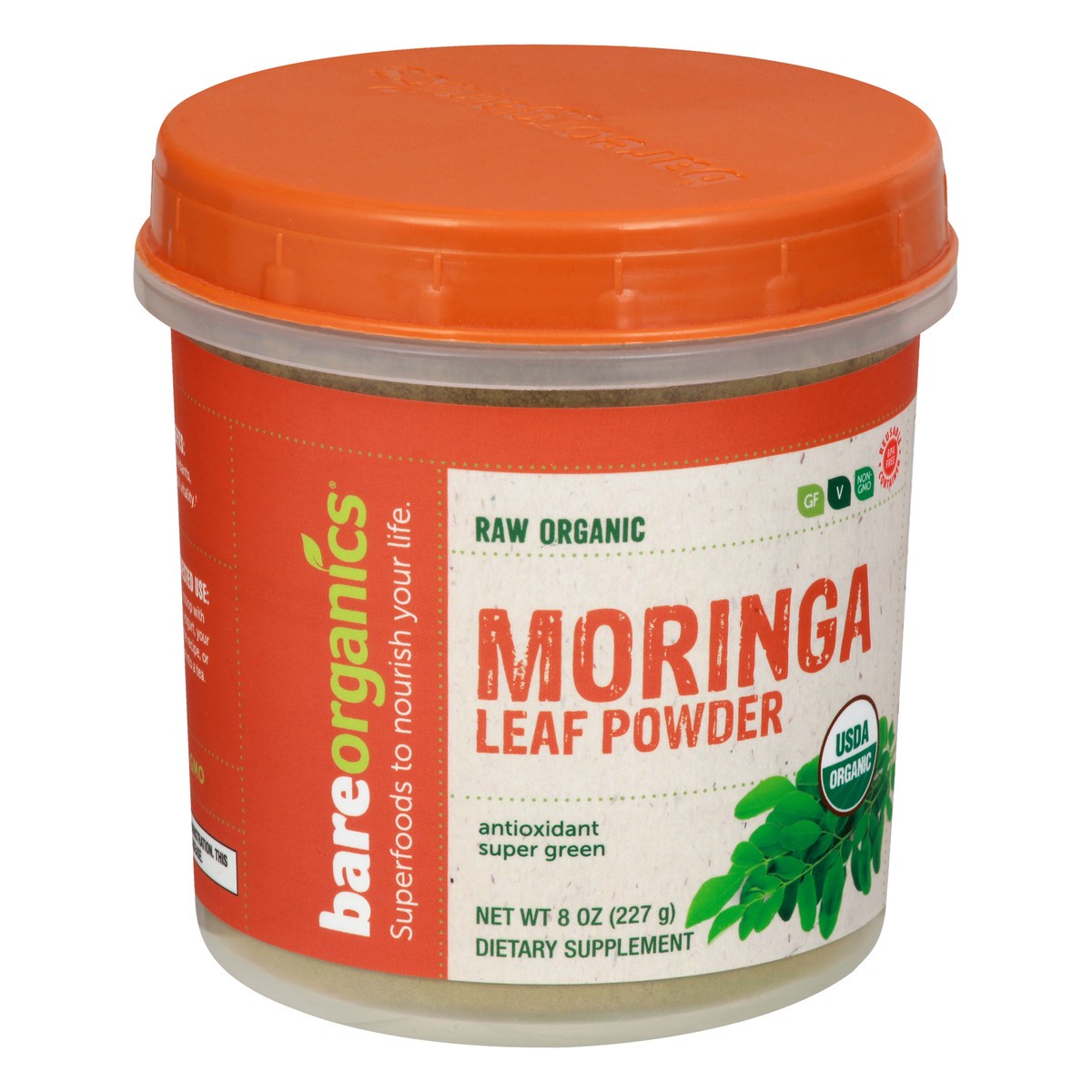 slide 7 of 12, BareOrganics Raw Organic Antioxidant Super Green Moringa Leaf Powder - 8 oz, 8 oz