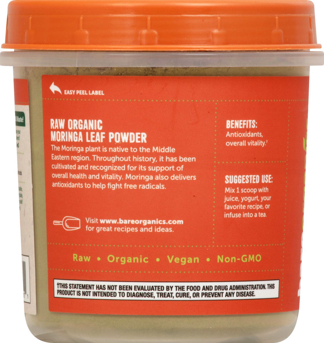 slide 6 of 12, BareOrganics Raw Organic Antioxidant Super Green Moringa Leaf Powder - 8 oz, 8 oz