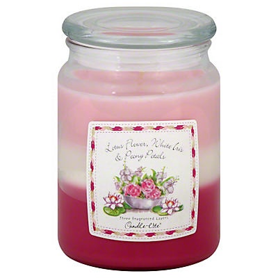 slide 1 of 1, Candle-Lite Lotus Flower White Iris And Peony Petals Scented Candle, 1 ct