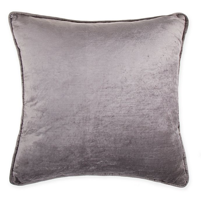 slide 1 of 1, Wamsutta Velvet Piping Square Throw Pillow - Mushroom, 1 ct