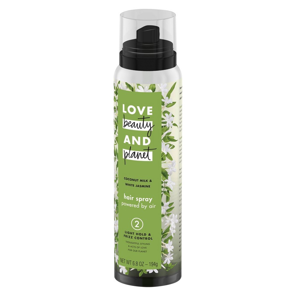 slide 5 of 5, Love Beauty and Planet Coconut Milk and White Jasmine Light Hold & Frizz Control Hair Spray , 6.7 oz