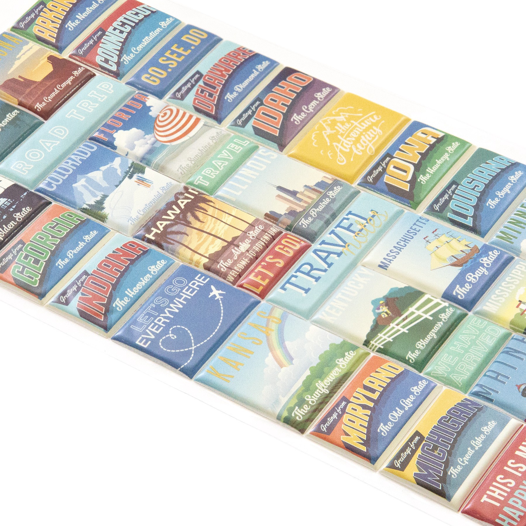 slide 2 of 5, State Photo Puffy Stickers By Recollections, 7 in x 3.81 in