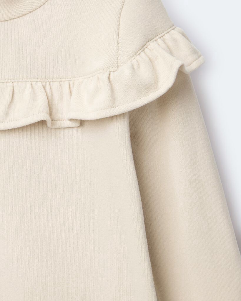 slide 5 of 6, Otteravenue Toddler Girl Mock Neck Ruffle Top - Khaki Khaki 2T, 1 ct