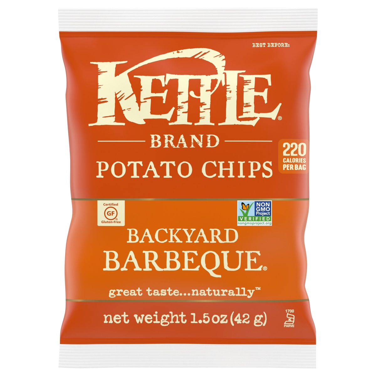 slide 1 of 1, Kettle Brand Backyard Barbeque Potato Chips, 1.5 oz