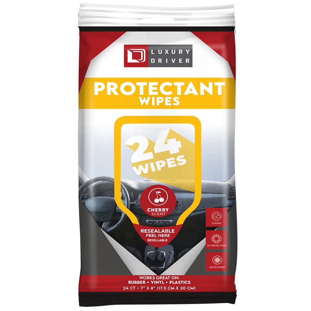 slide 1 of 1, Luxury Driver Protectant Wipes - Cherry, 24 ct