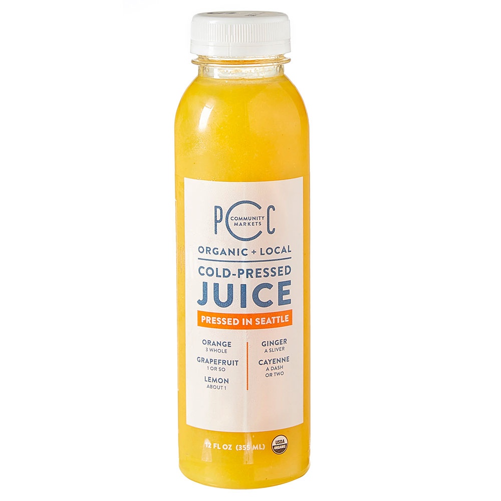 slide 1 of 1, PCC Organic Orange Grapefruit Lemon Juice, 12 fl oz