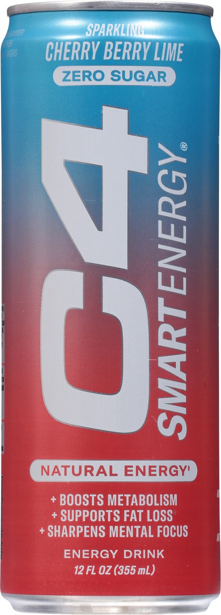 slide 4 of 12, C4 Sport Smart Energy Zero Sugar Sparkling Cherry Berry Lime Energy Drink 12 fl oz, 12 fl oz