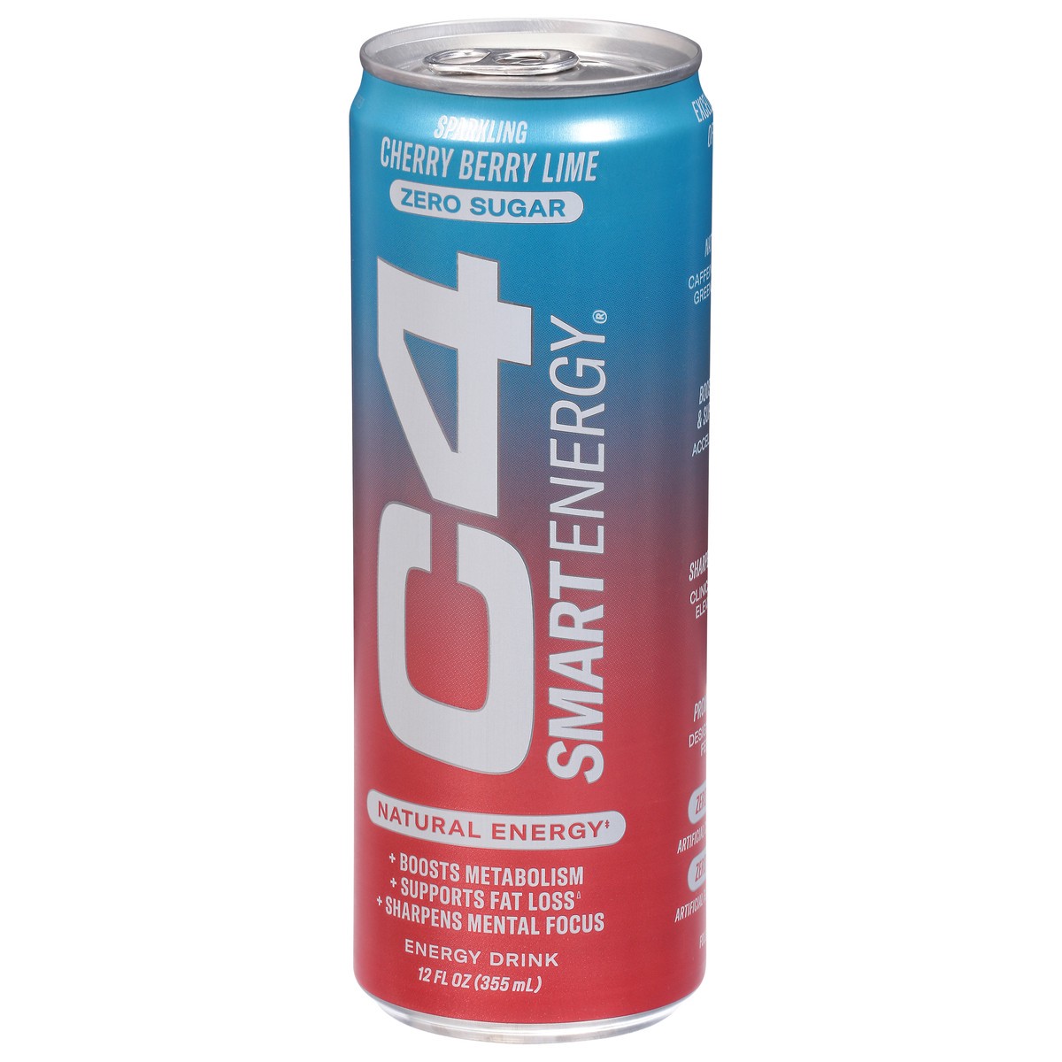 slide 3 of 12, C4 Sport Smart Energy Zero Sugar Sparkling Cherry Berry Lime Energy Drink 12 fl oz, 12 fl oz