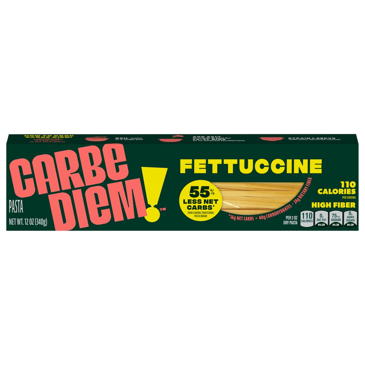 slide 2 of 4, Carbe Diem Fettuccine, 12 oz