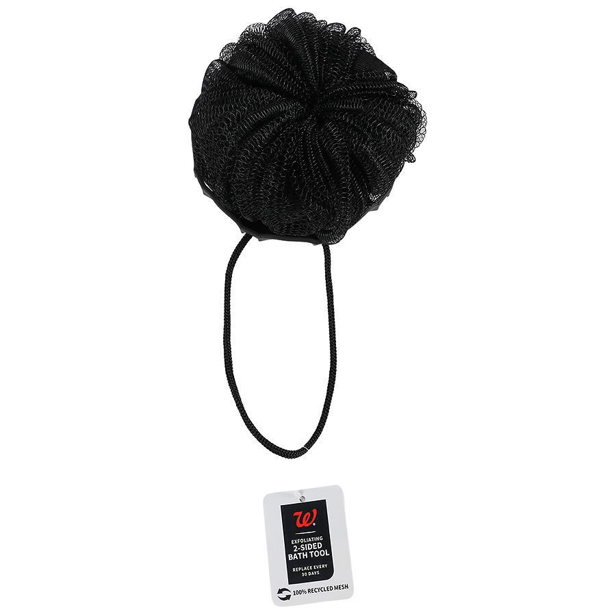slide 1 of 5, Walgreens Men's 2-In-1 Bath Pouf, 1 ct