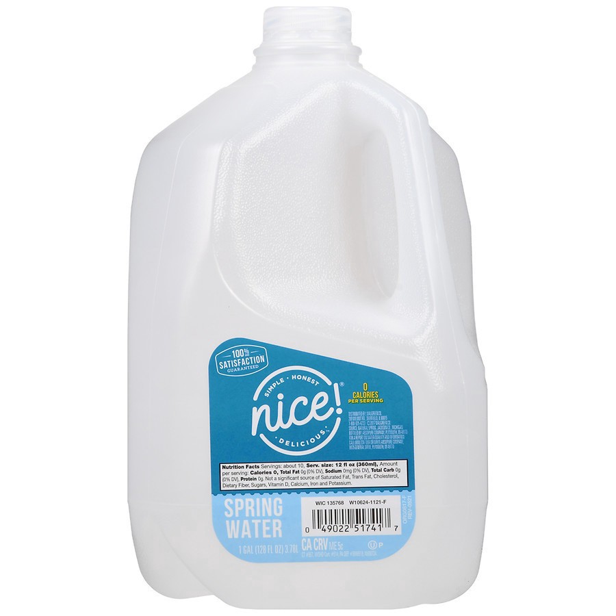 slide 4 of 5, Nice! Spring Water 1 Gallon Bottle - 128 oz, 128 oz