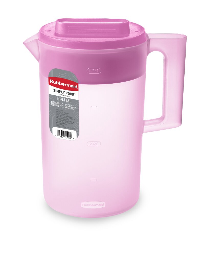 slide 1 of 1, Rubbermaid Simple Pour Pitcher - Pink, 1 ct