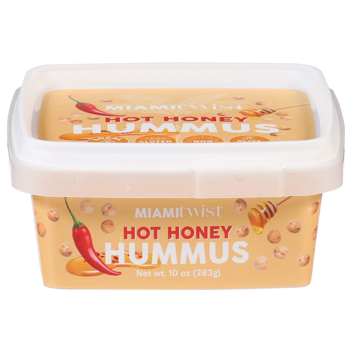 slide 2 of 4, MIAMI TWIST Hot Honey Hummus, 10 oz