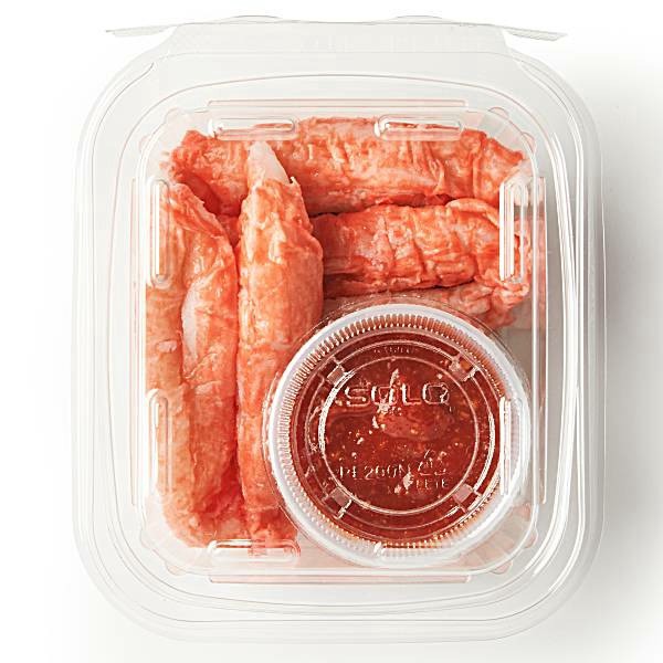 slide 1 of 1, Publix Alaskan Snow Leg Surimi & Cocktail Sauce Snack Pack, 9 oz