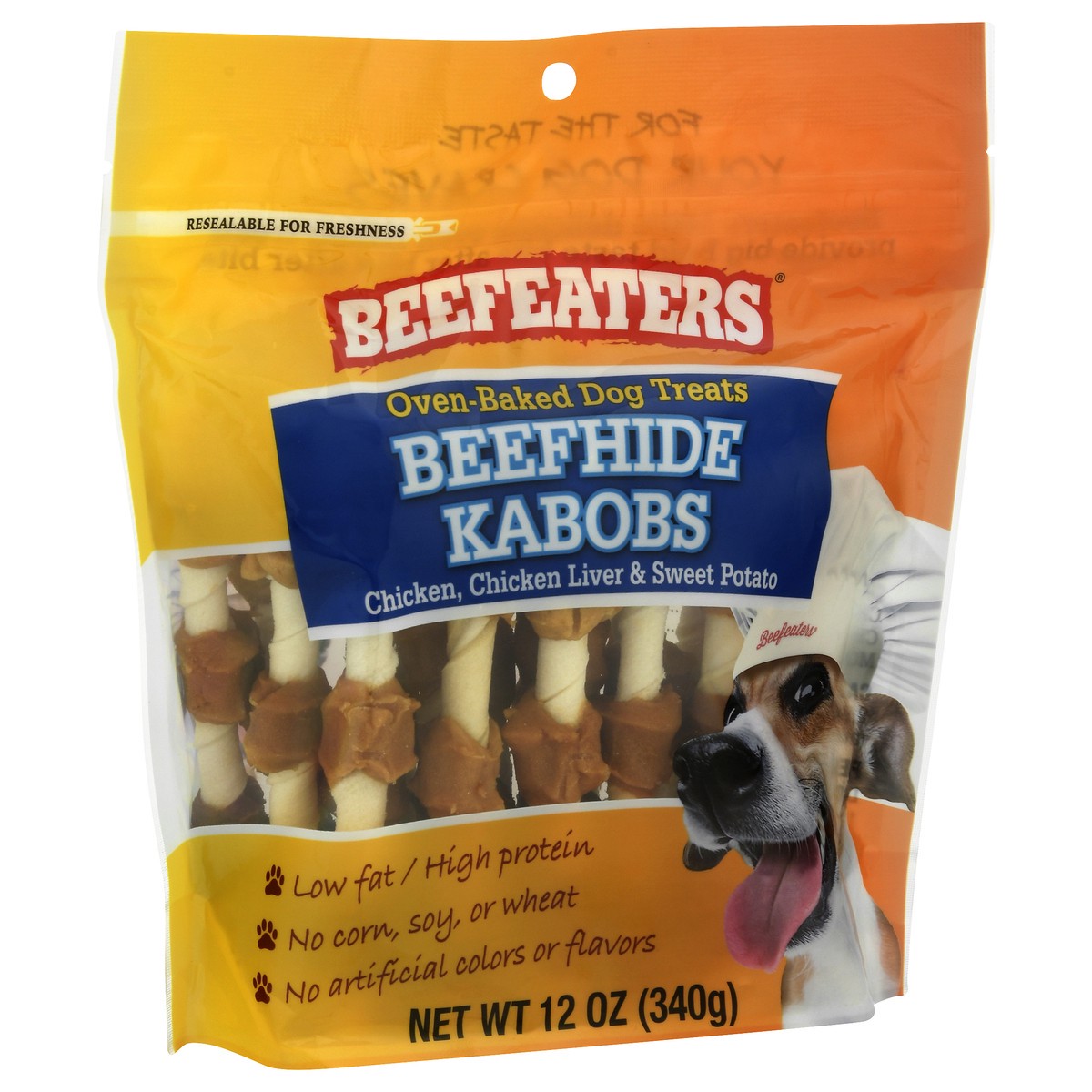 slide 4 of 9, Beefeater Beefhide Oven-Baked Chicken/Chicken Liver & Sweet Potato Dog Treats 12.0 oz, 12 oz