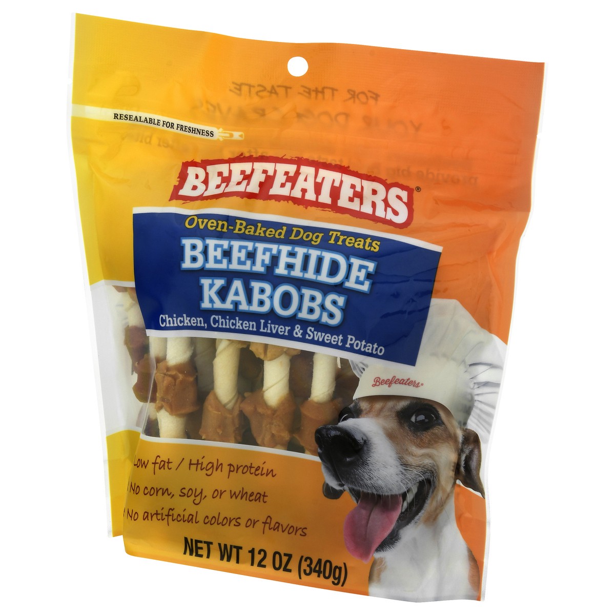 slide 9 of 9, Beefeater Beefhide Oven-Baked Chicken/Chicken Liver & Sweet Potato Dog Treats 12.0 oz, 12 oz