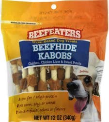 Beefeater Beefhide Oven-Baked Chicken/Chicken Liver & Sweet Potato Dog Treats 12.0 oz
