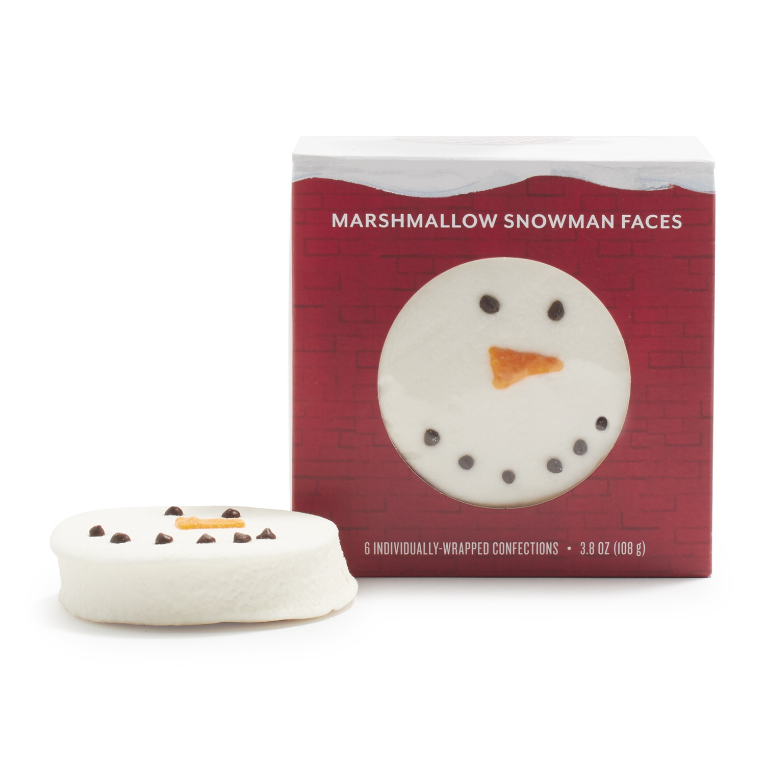 slide 1 of 1, Saxon Chocolates Marshmallow Snowman Faces, 1 ct