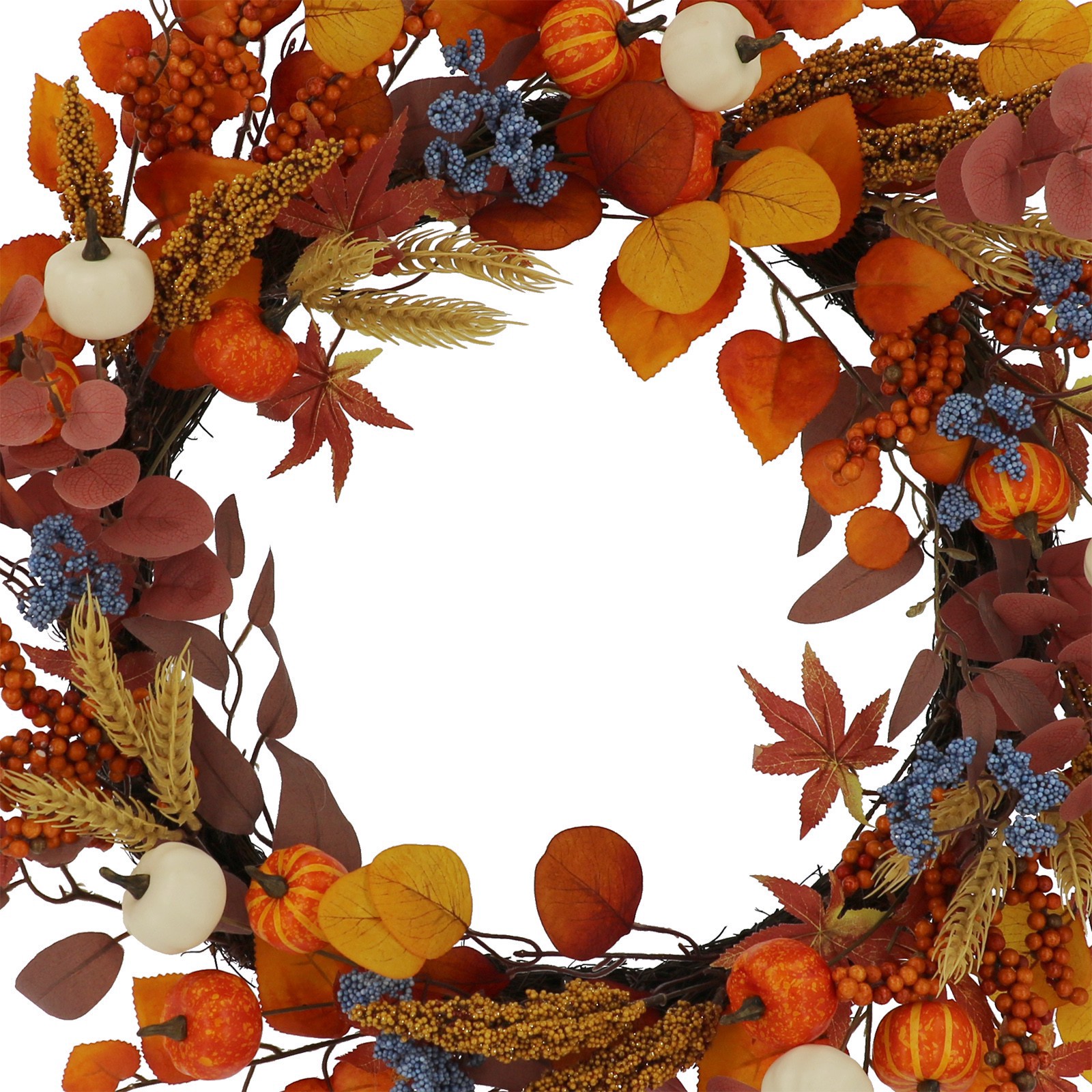 slide 3 of 3, 24" Fall Berry & Pumpkin Wreath By Ashland, 24 in x 6 in x 24 in