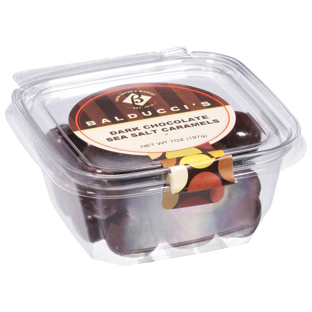 slide 2 of 13, Balducci's Dark Chocolate Sea Salt Caramels 7 oz, 7 oz