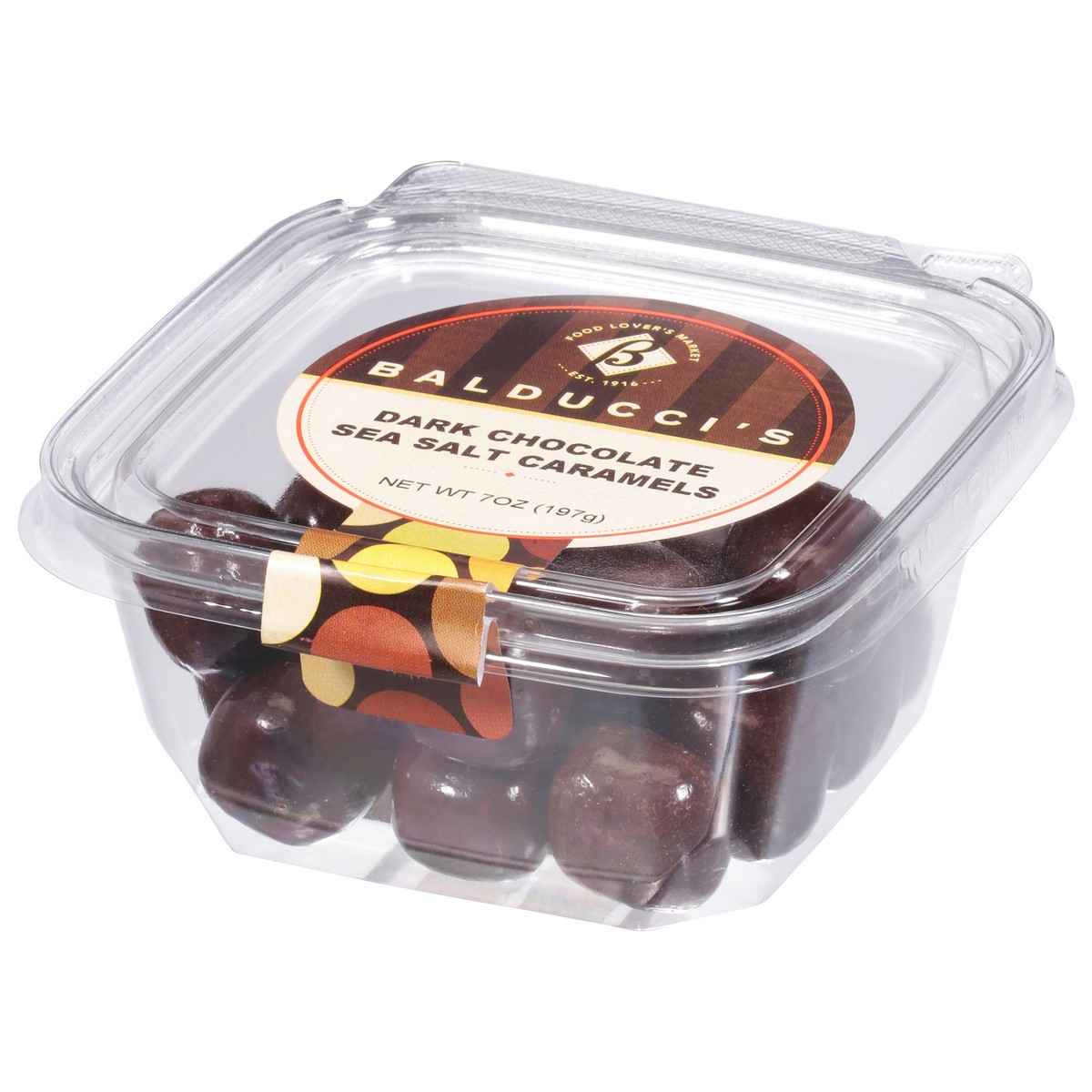 slide 13 of 13, Balducci's Dark Chocolate Sea Salt Caramels 7 oz, 7 oz