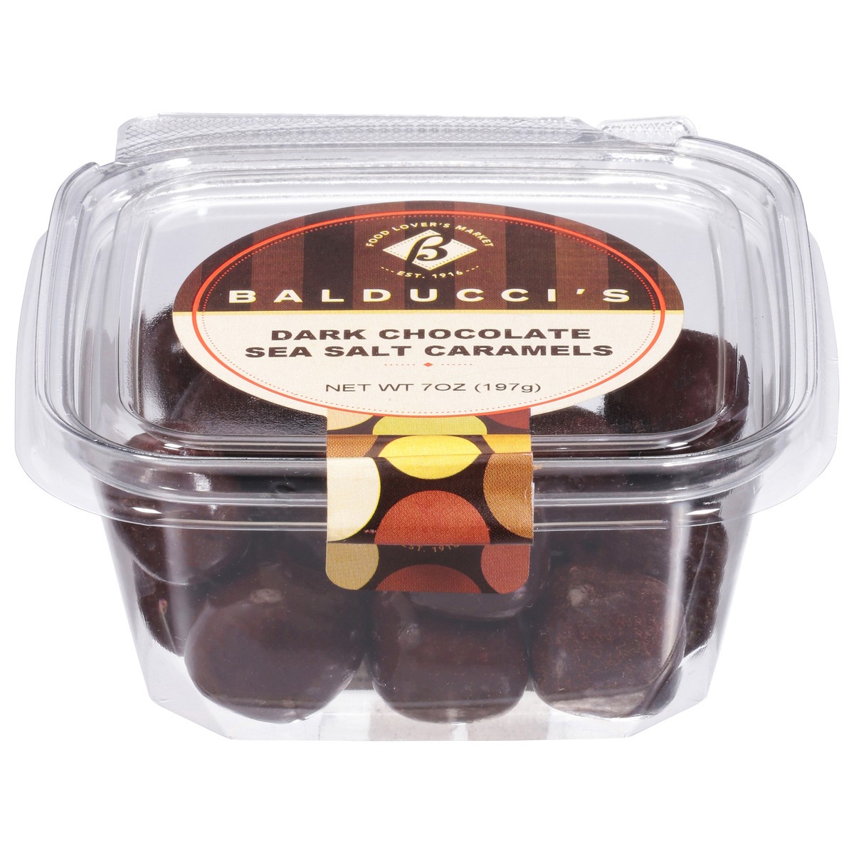 slide 7 of 13, Balducci's Dark Chocolate Sea Salt Caramels 7 oz, 7 oz