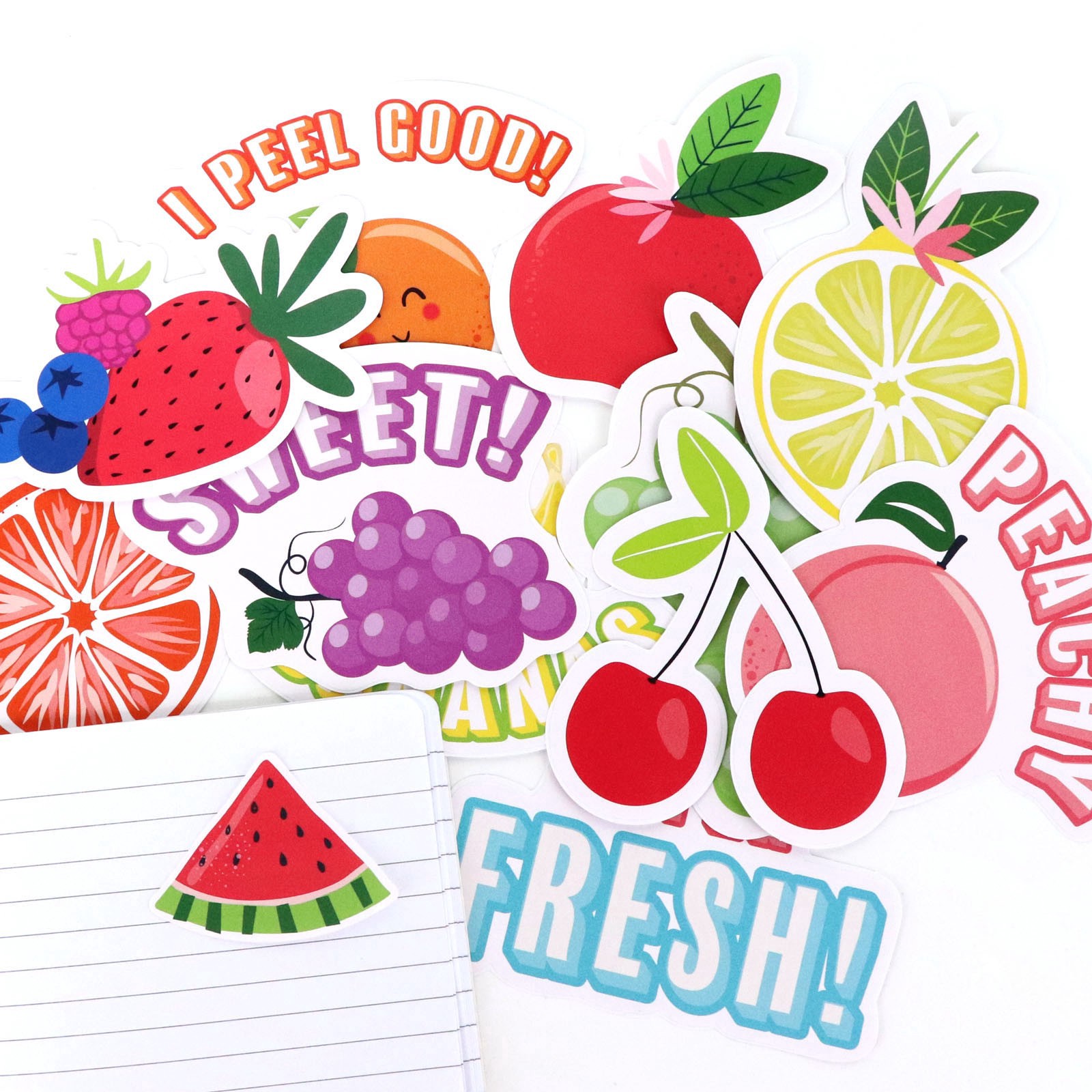 slide 2 of 5, Vinyl Diecut Fruit Sticker Set By Recollections, 1 ct