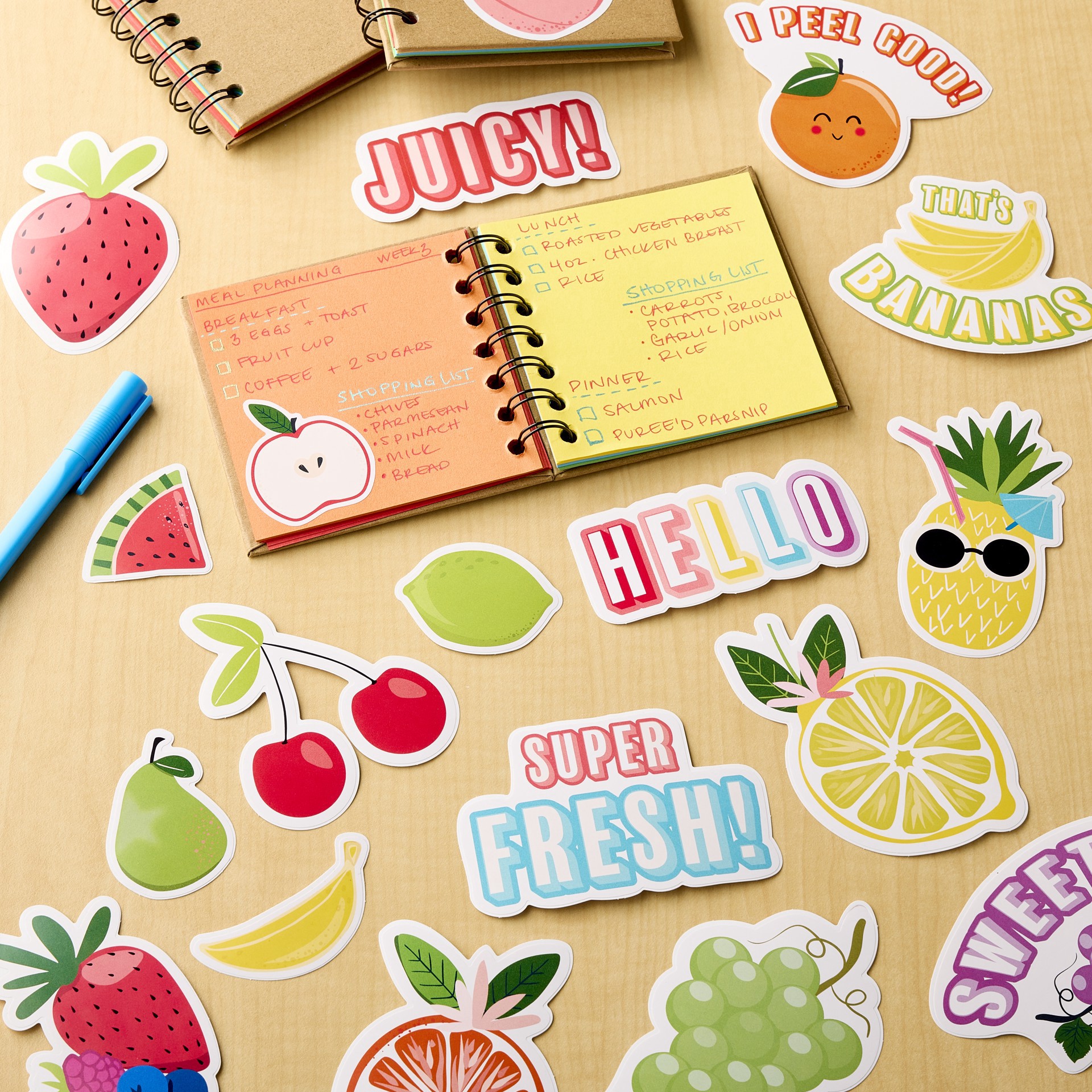 slide 4 of 5, Vinyl Diecut Fruit Sticker Set By Recollections, 1 ct