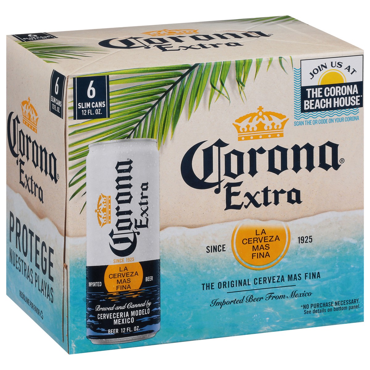 slide 5 of 10, Corona Extra Mexican Lager Import Beer, 6 pk 12 fl oz Cans, 4.6% ABV, 72 fl oz