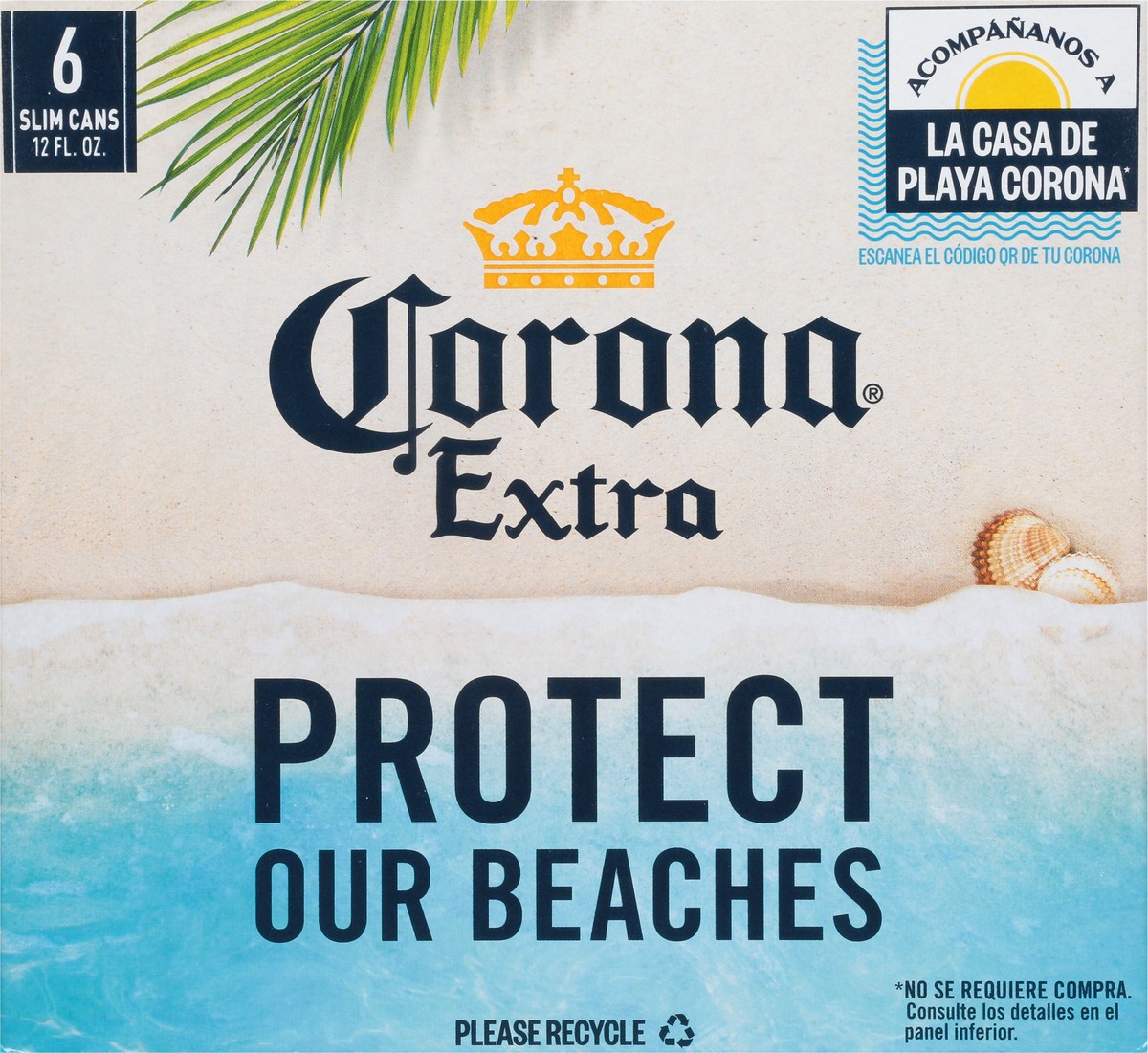 slide 9 of 10, Corona Extra Mexican Lager Import Beer, 6 pk 12 fl oz Cans, 4.6% ABV, 72 fl oz