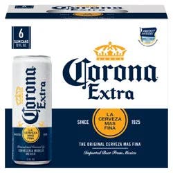 Corona Extra Mexican Beer, 6 pk 12 fl oz Cans, 4.6% ABV