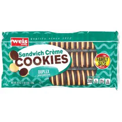 Weis Quality Duplex Sandwich Creme Cookies Family Size