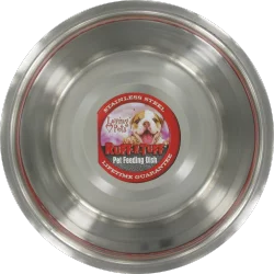 Loving Pets Ruff-N-Tuff Stainless Steel Pet Feeding Bowl