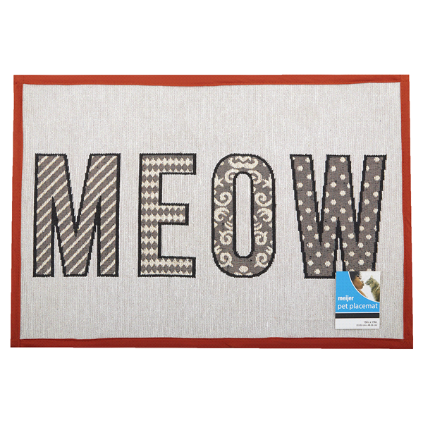 slide 1 of 1, Meijer Meow Woof Tapestry Placemat, 1 ct